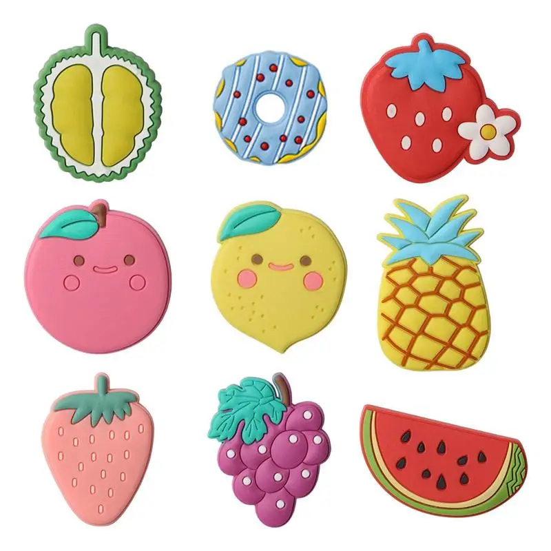 

Cute Cartoon Fridge Magnet 9pcs Fruit Refrigerator Magnetic Stickers 3D Decorative Fridge Magnet Home Decor