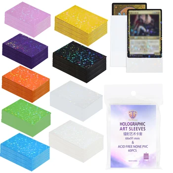 60PCS 66x91mm Star Laser Holographic Board Game Outer Standard Size Trading Cards Protector TCG/MTG Shield Magical Card Cover 1