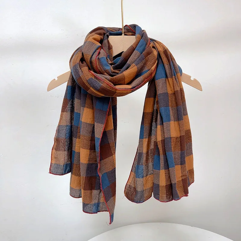 Autunno e inverno cotone classico alla moda plaid unisex sciarpa coppia sciarpe 5