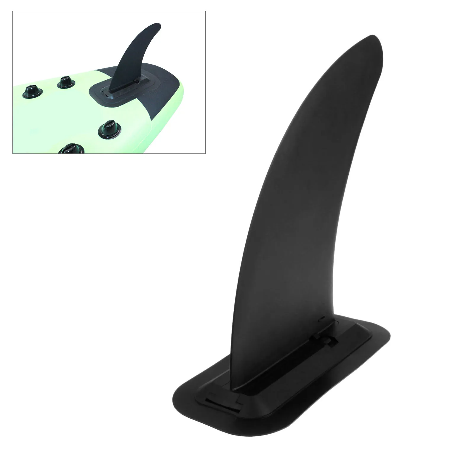 1 Set 11 Inch Surfboard Slide-in Central Side Fin Kayak Skeg Tracking Fin With PVC Fin Base - Sup Stand Up Paddle Board Surfing 1 pc universal inflatable boat kayak skeg tracking fin water wave fin slide in central small side fins for stand up paddle board