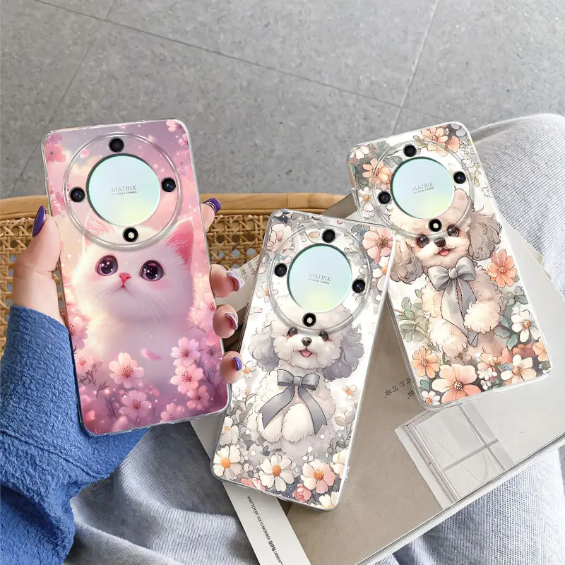 Luxury Flower Clear Soft Silicone Protective Phone Case