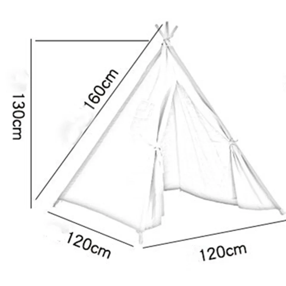 1.6M Portable Kids Tent Play House for Children Tent Cabana Tipi Infantil Baby Teepee Tents Castle LED Lights/Carpet/Decoration 4