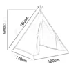 1.6M Portable Kids Tent Play House for Children Tent Cabana Tipi Infantil Baby Teepee Tents Castle LED Lights/Carpet/Decoration 4
