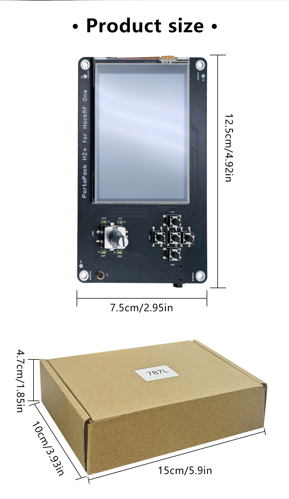 Portapack H2 Touchscreen-Erweiterungsplatine Für Hackrf One, Akkuladung, Tcxo-Takt, Audio-Eingang/-Ausgang, Tf-Kartensteckplatz Se8140De8Fd6D41C28E41E5424911F13Aa