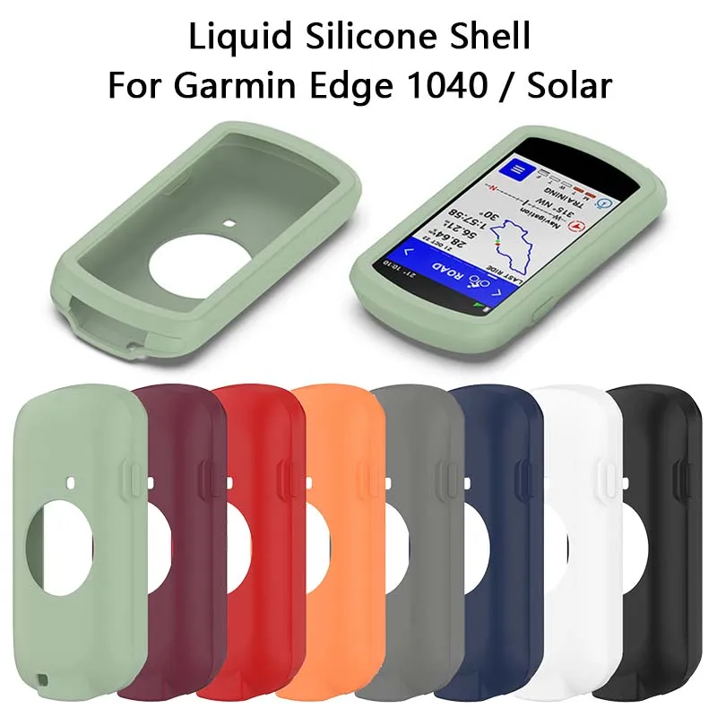 Custodia In Silicone Liquido Per Garmin Edge 1040/Tachimetro Gps Per Bici Solare Candy Plain Full Coverage Soft Tpu Cycle Computer Shell