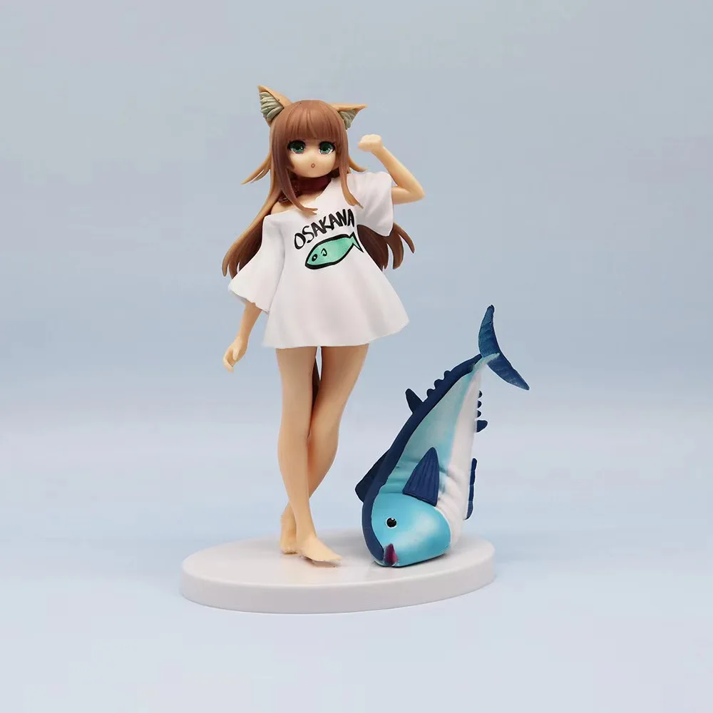 Ciyoulio Anime Cat Girl Figure Kinako Anime Rod Holder Figure Anime
