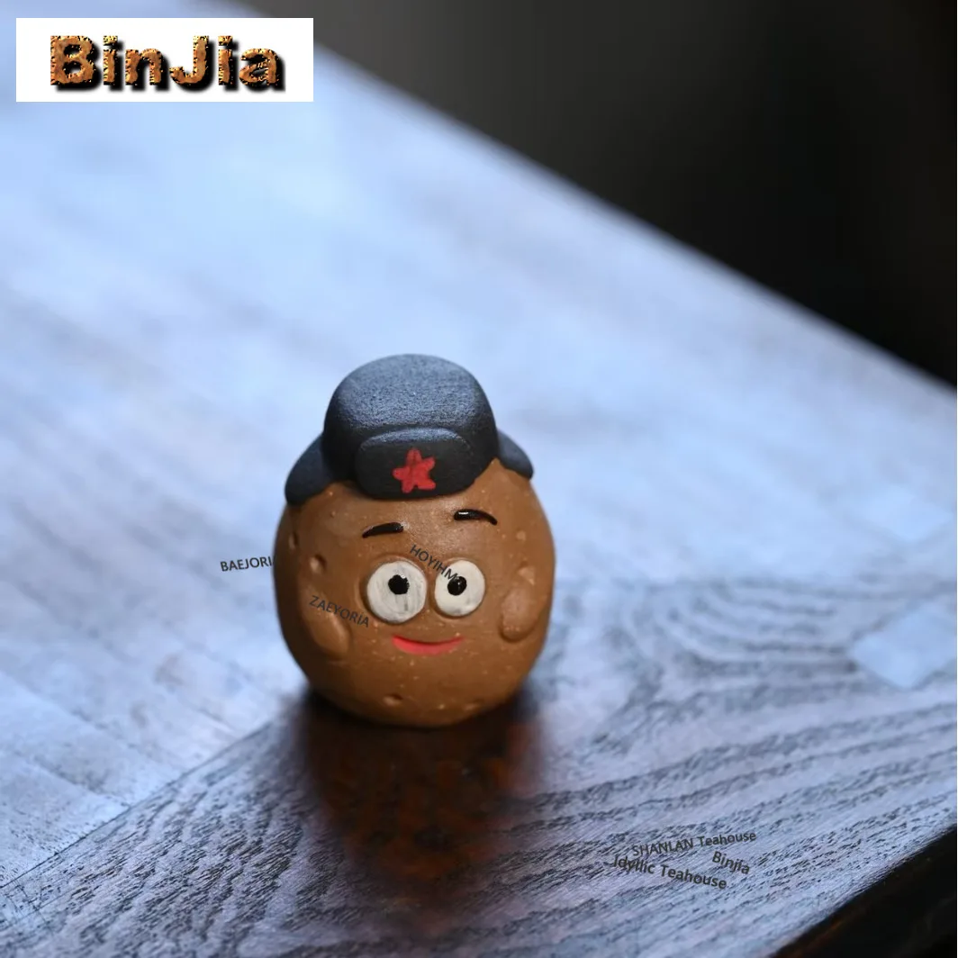 이싱 지샤 감자 모양 차 장식품, 창의적인 차 게임용 장난감, 차 피규어, 장난감, 차 장식품, 키우기 가능한 차 용품, 공예품