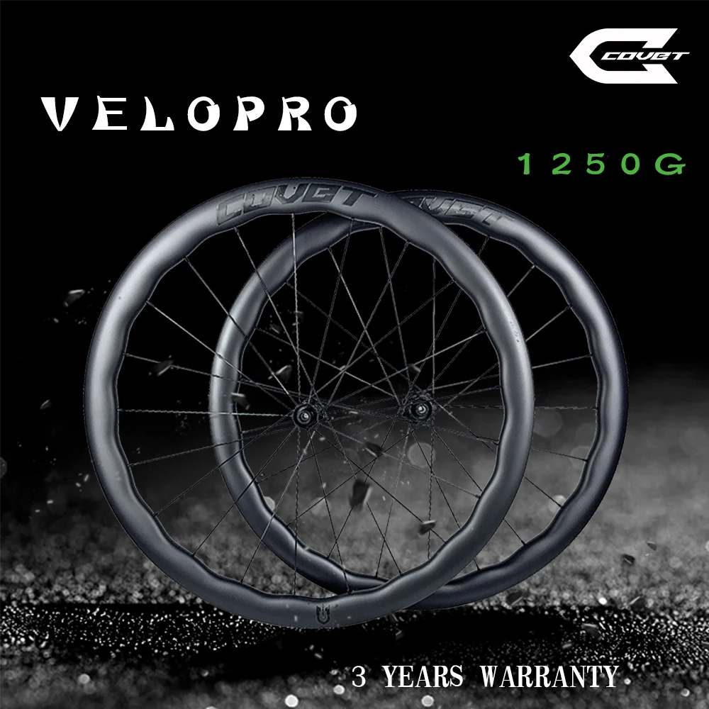 COVET Ultralight 1250g Road Disc Wave-Like Carbon Wheelset 43 52mm Rim Ratchet System 4 Pawls HUB Wing 20 Spoke bike wheelset carbon bike wheelset,bike wheelset,carbon wheelset