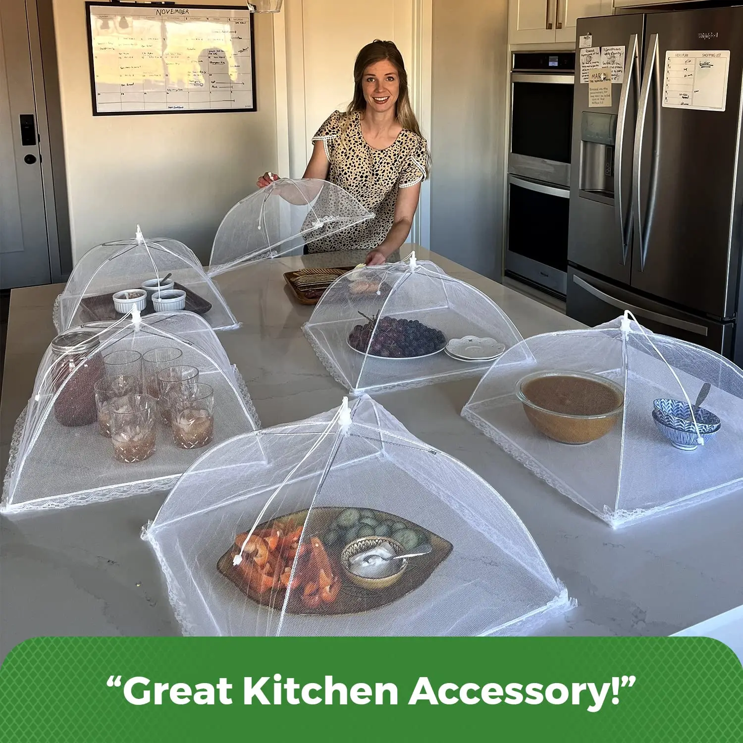Outdoor Food Covers 17x17 Inch Collapsible Mesh Food Tent for Outside Picnic Accessories Glamping Essentials food cover