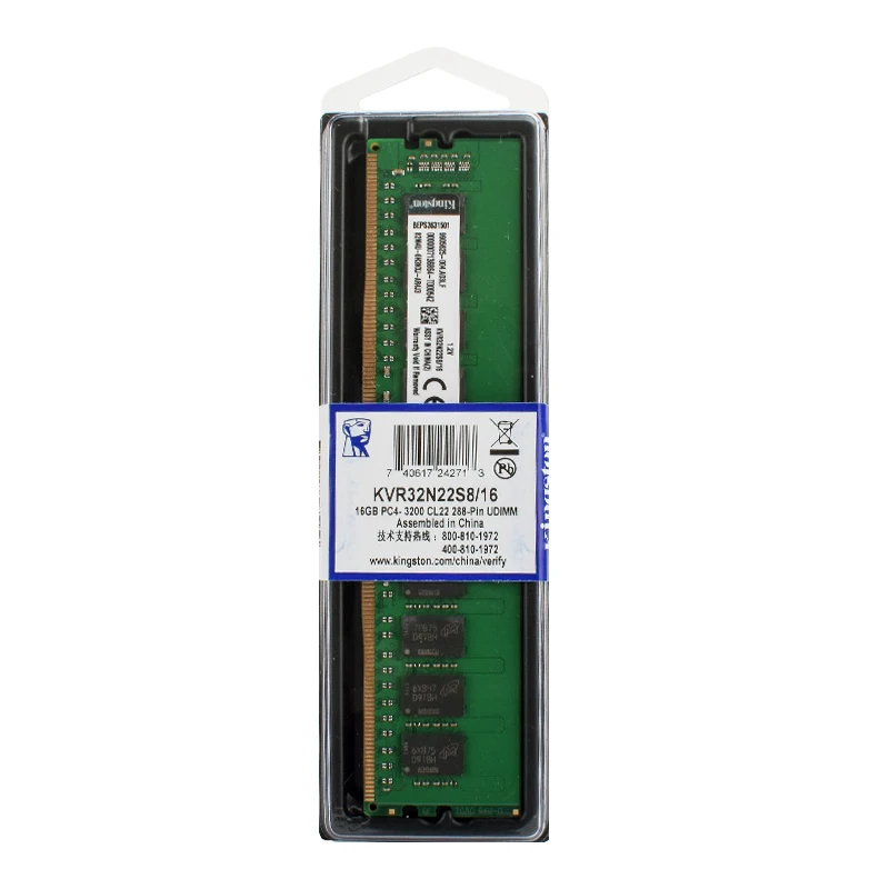 Kingston Memoria Ram DDR4 4GB 8GB 16GB 3200MHz 2666MHz 2400MHz 2133MHz Desktop Memory 288Pin 1.2V DIMM PC4-21300 25600 DDR4 RAM