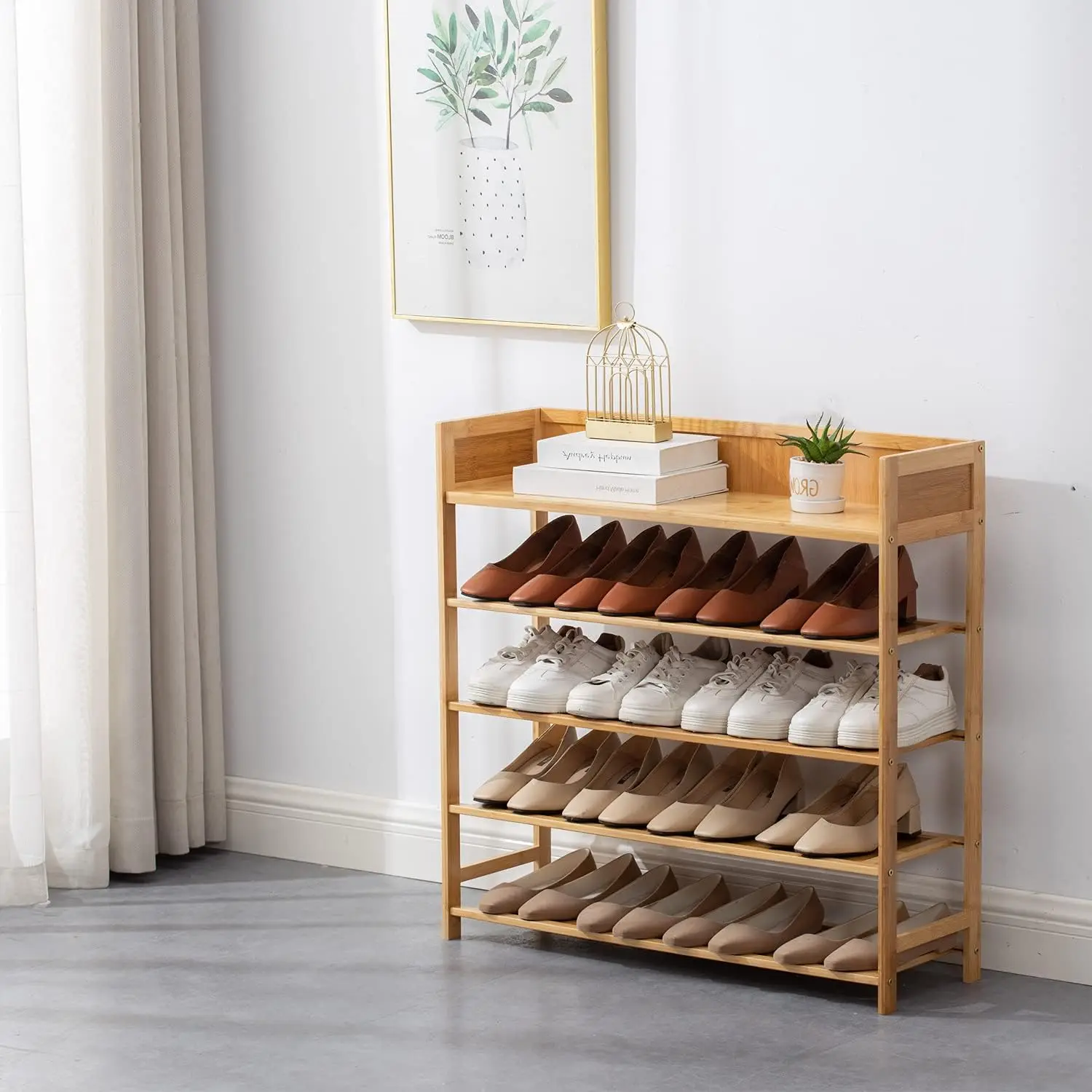 5-Tier Bamboo Shoe Rack 2