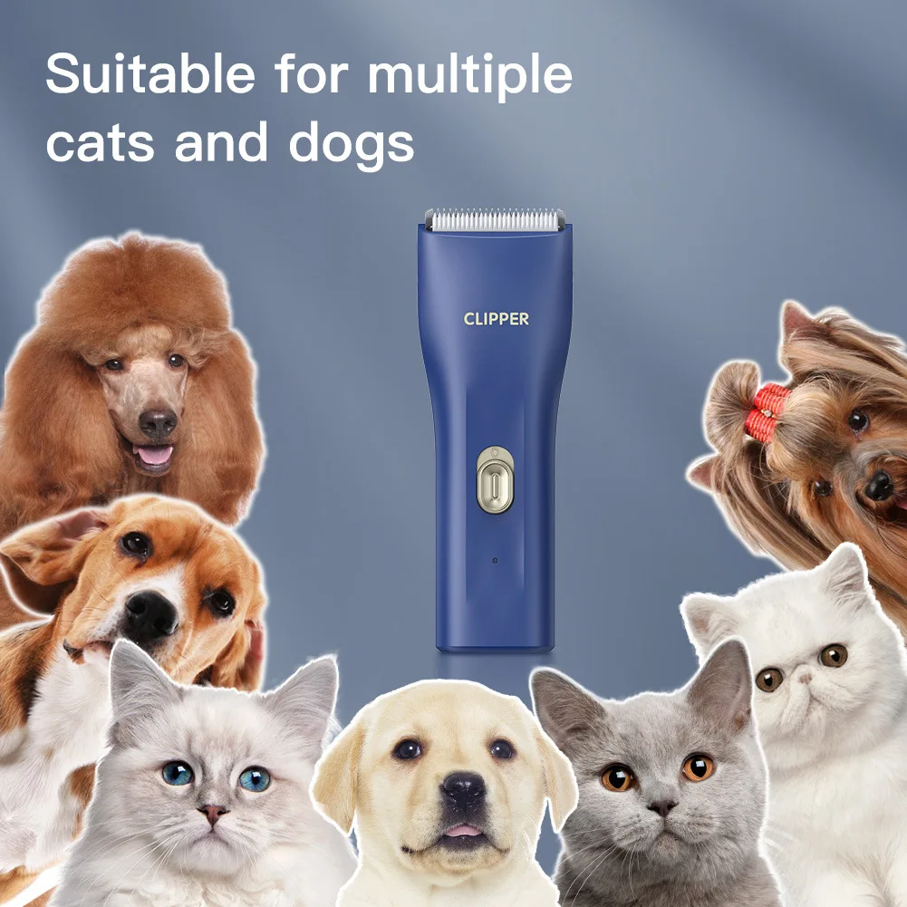 Hair Trimmer Pet Clipper Dog Hair Trimmer Pet Hair Trimmer Dog Clipper Small Dog Hair Clipper Electric Grooming Trimmer for Pets USB Rechargeable Cat Shaver Animals Haircut Machine waterproof