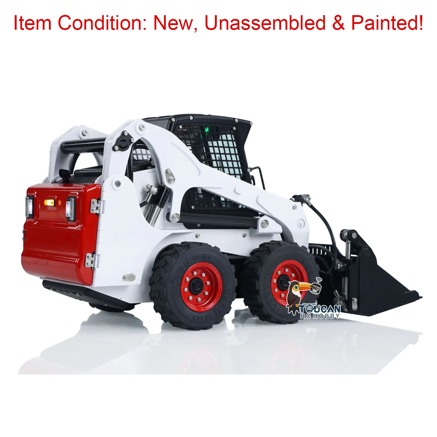 LESU LT5H 1/14 RC Hydraulic Loader Painted KIT Truck Wheeled Skid-Steer Metal Remote Control Car Model Toys Light Sound THZH1449 2