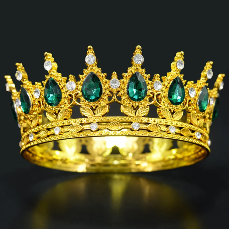 Corona Da Principessa Con Strass, Tiara Barocca Rotonda Per Sposa E Damigella – Colore Argento Rosa/viola