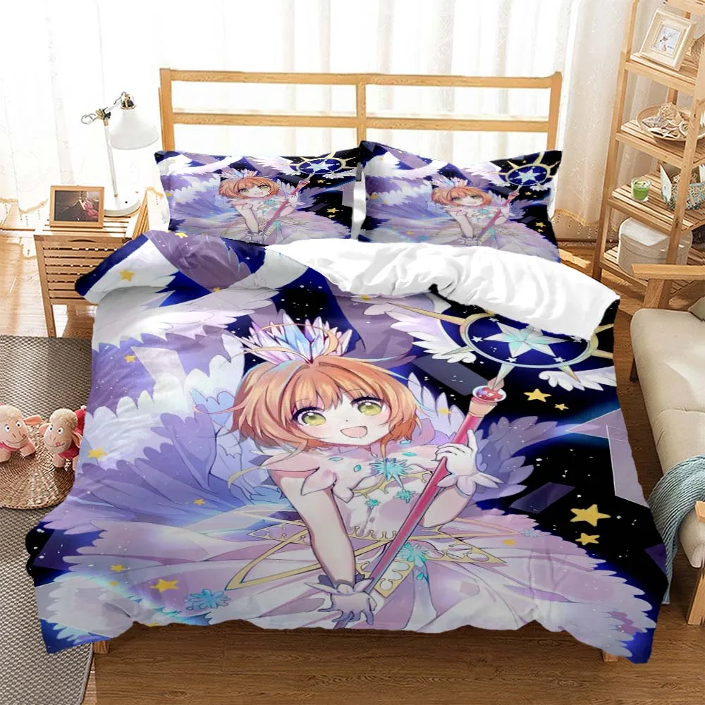 

3D Cartoon Card Beauty HD printed bedding for girl Queen bedding set Soft and comfortable customized King size bedding set