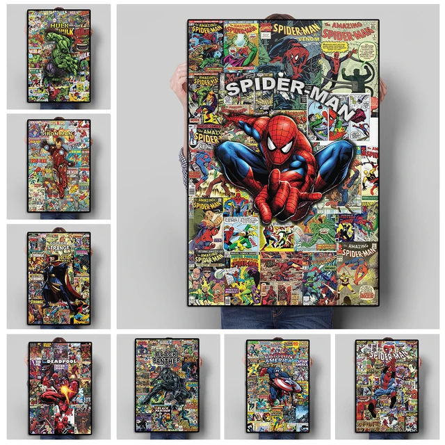 Disney Anime Handmade DIY Diamond Painting Spiderman Hulk Wall Art