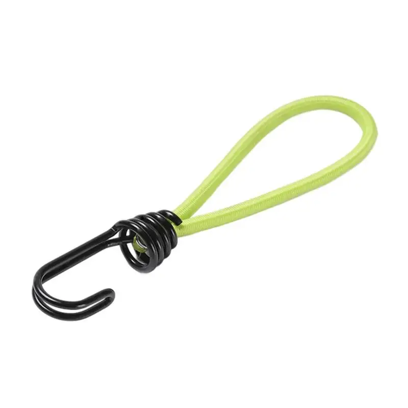 Bungee Cord with Carabiner Hook Bungee Strap for Tarpaulin Wire Racks Tents Bright Green, Size: 19 cm