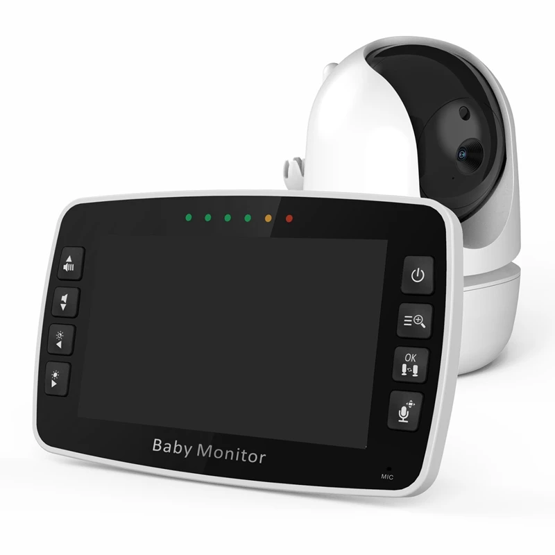 

4.3Inch IPS Screen Wireless PTZ Intercom Baby Monitor Temperature Display Nanny Cam EU Plug