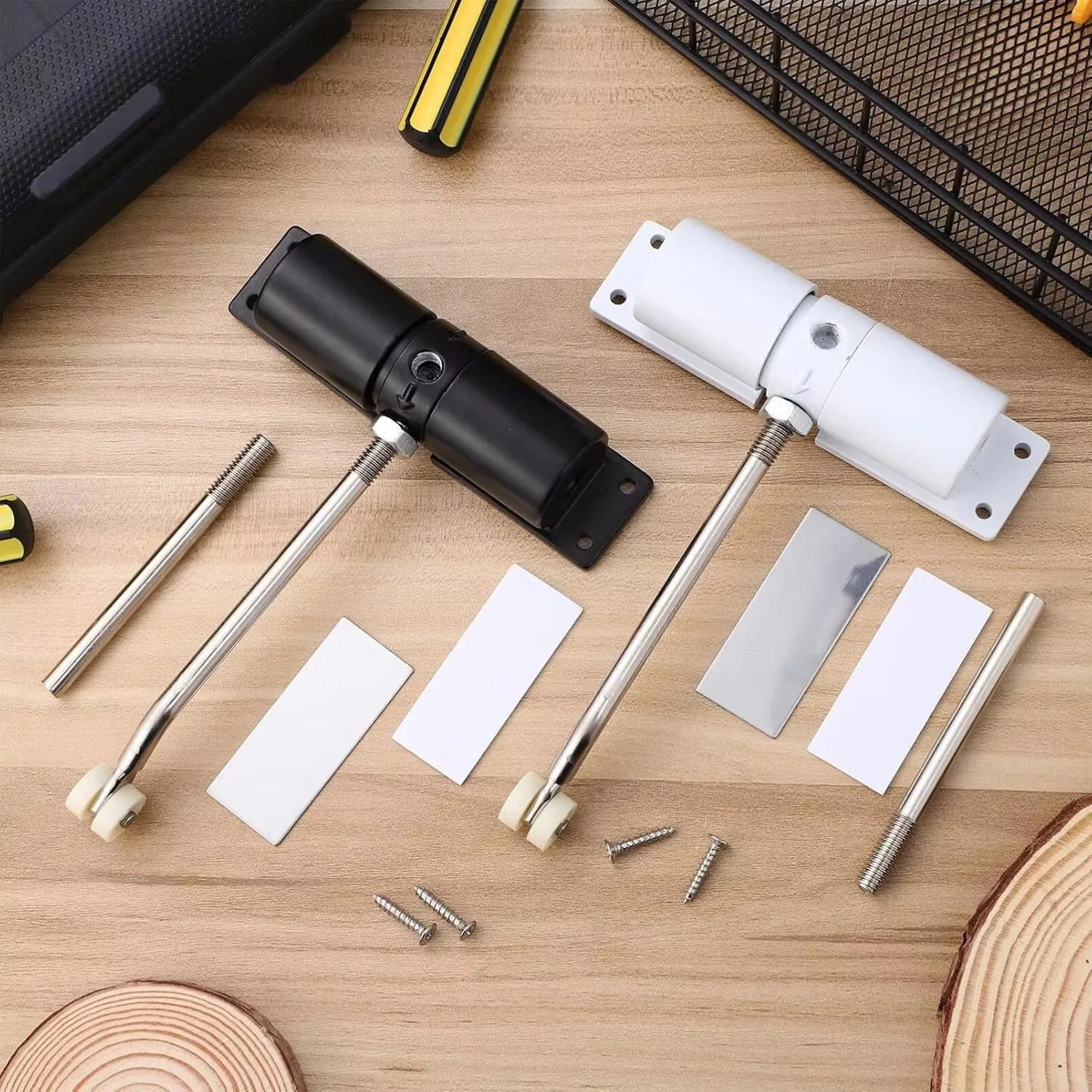 ปรับอัตโนมัติได้ใกล้ชิดพื้นผิวติดตั้งอัตโนมัติสปริงนิรภัยสําหรับงานหนักสําหรับภายในภายนอกประตูสีดําใกล้ชิด 1