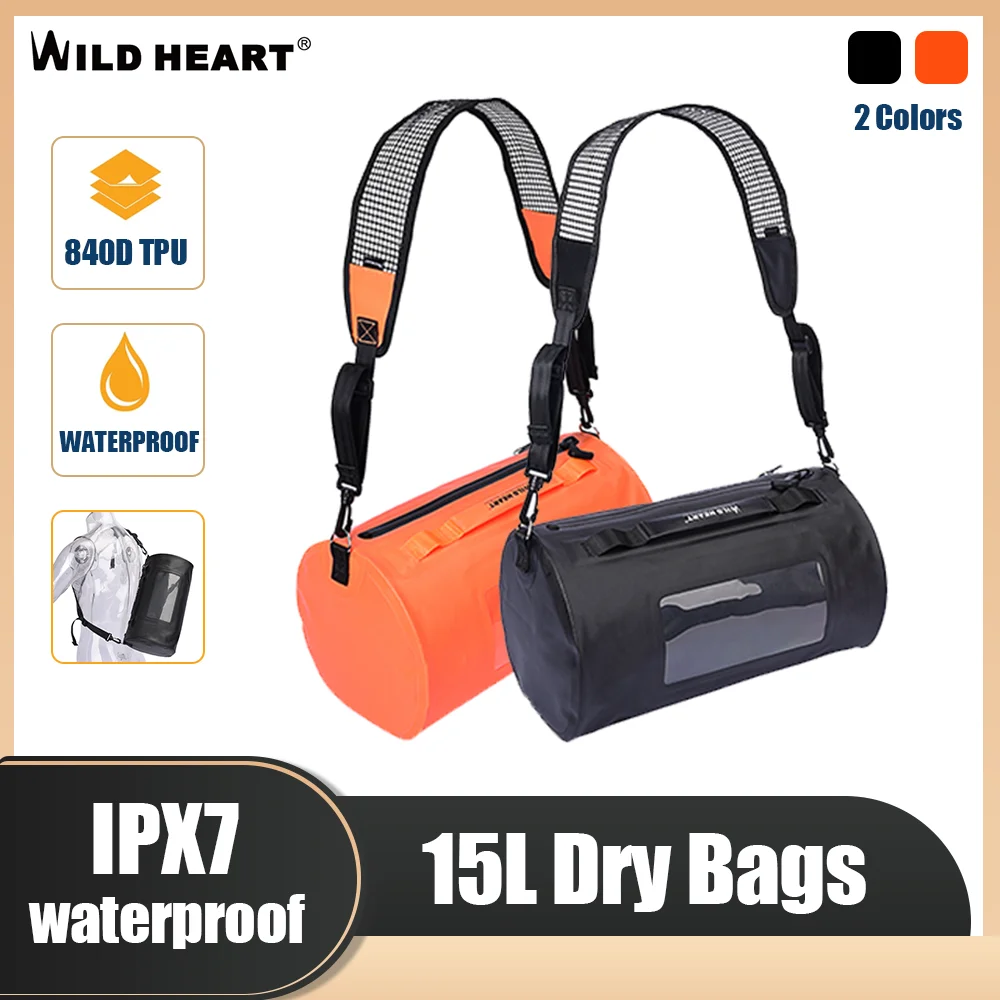WILD HEART 15L Swimming Waterproof Bag Surf Bag Floating Bag Breathable