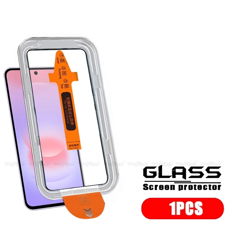 Premium Tempered Glass Screen Protector with Full Cover Glue for Samsung Galaxy A37 - Dust-Free Protection