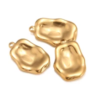 DOOYIO – breloques géométriques irrégulières en acier inoxydable, accessoires de fabrication de bijoux, collier, Bracelet, boucle d'oreille, pendentifs, DIY, 3 pièces/lot 1
