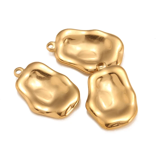 DOOYIO – breloques géométriques irrégulières en acier inoxydable, accessoires de fabrication de bijoux, collier, Bracelet, boucle d'oreille, pendentifs, DIY, 3 pièces/lot 1
