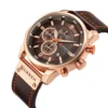 Curren 8291 Men Watch Business Leather Quartz Waterproof Wristwatch 6-Hand Date Casual Fashion Luxury Relogio Masculino 1