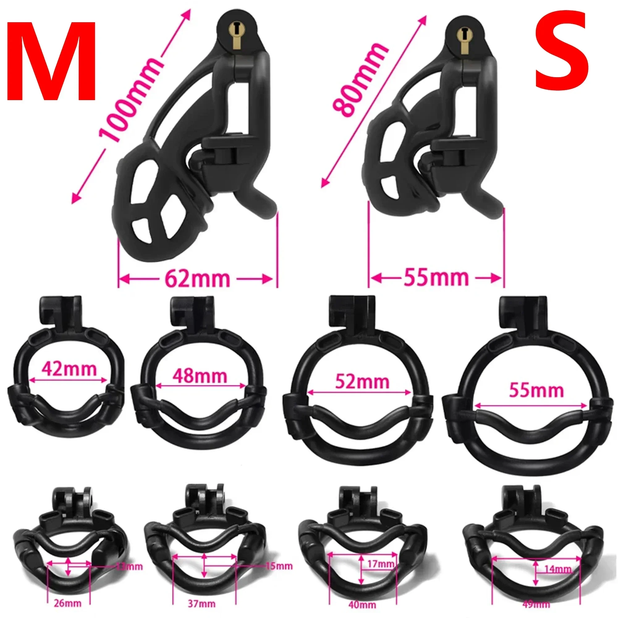 Penis Ring Cobra Upgrade Reinforce Cock Cage Double-Lock Rotatable Guardrail Chastity Device Adult Sex Toys for Man 18+ Sex Shop