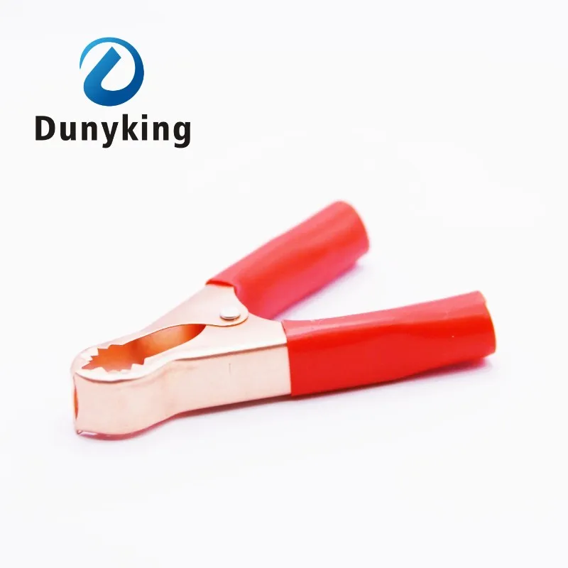 50A Red + Black 80mm Crocodile Car Caravan Van Battery Test Lead Clips Promotion Alligator Clips Connector Plug Power 2/10Pcs alligator clips