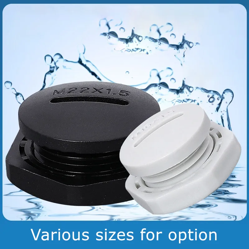 IP68 PA66 Nylon Cable Blind Plug Threaded Cable Gland Screw End Cap Covers For PG Gland Joints 10pcs Packed