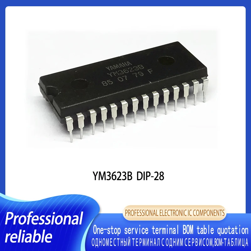 1-5PCS YM3623B YM3623 DIP-28 Digital audio interface receiver IC In Stock 5pcs lot 100% new w681512sg sop 20 audio interface chips w681512 integrated circuit