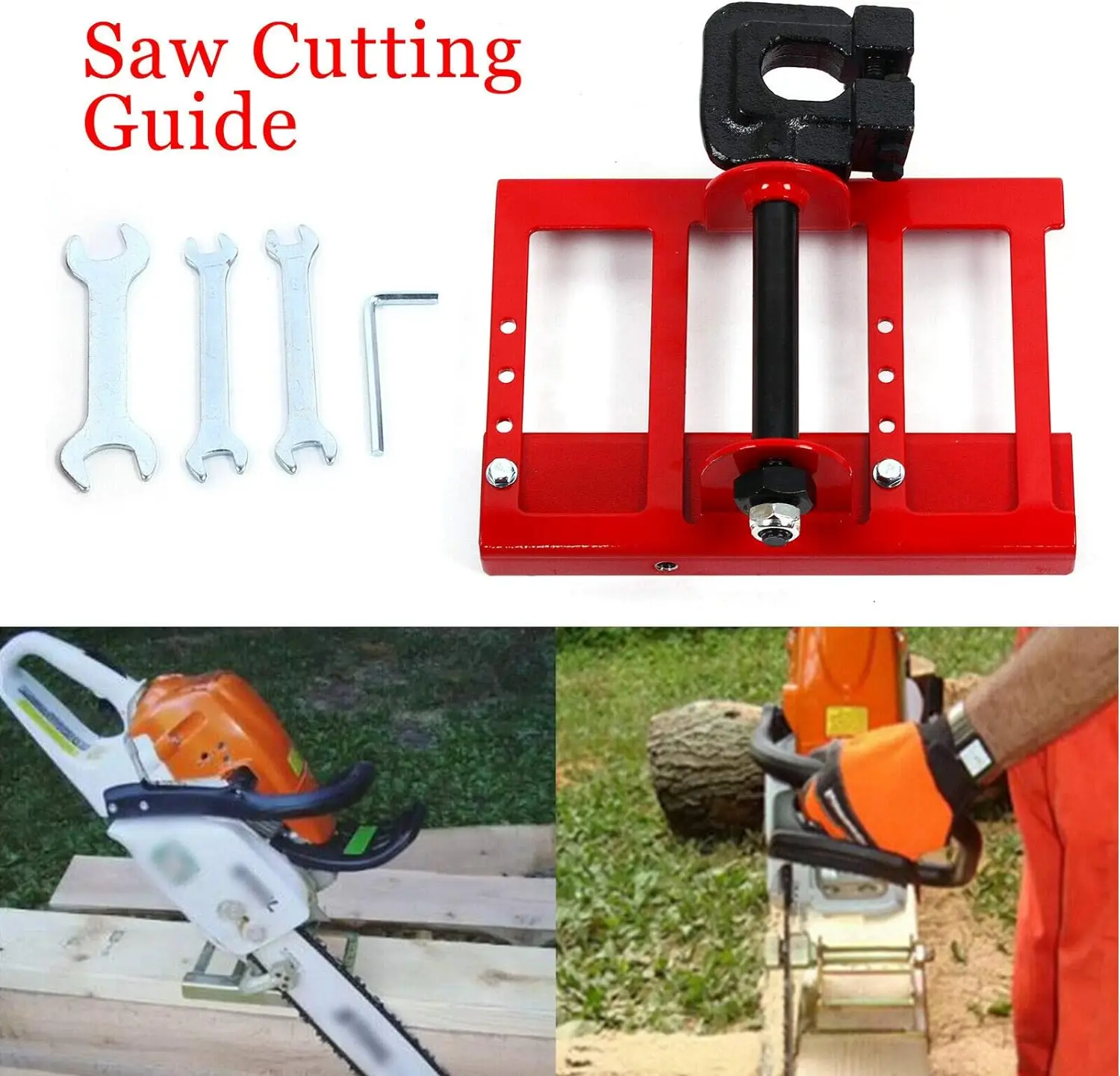 Portable Cutting Guide for Wood Chainsaw,Chainsaw Mill, Durable Steel Guide Saw for Precise Lumber Cutting
