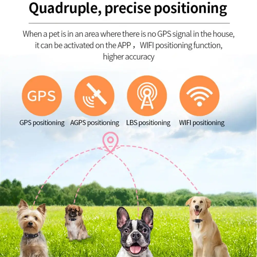 GPS Tracker Pet Collars Portable Outdoor Finders Rechargeable Anti-loss Collar Wireless Tracker For Pet Elder Kids Dropship smart bluetooth tracker