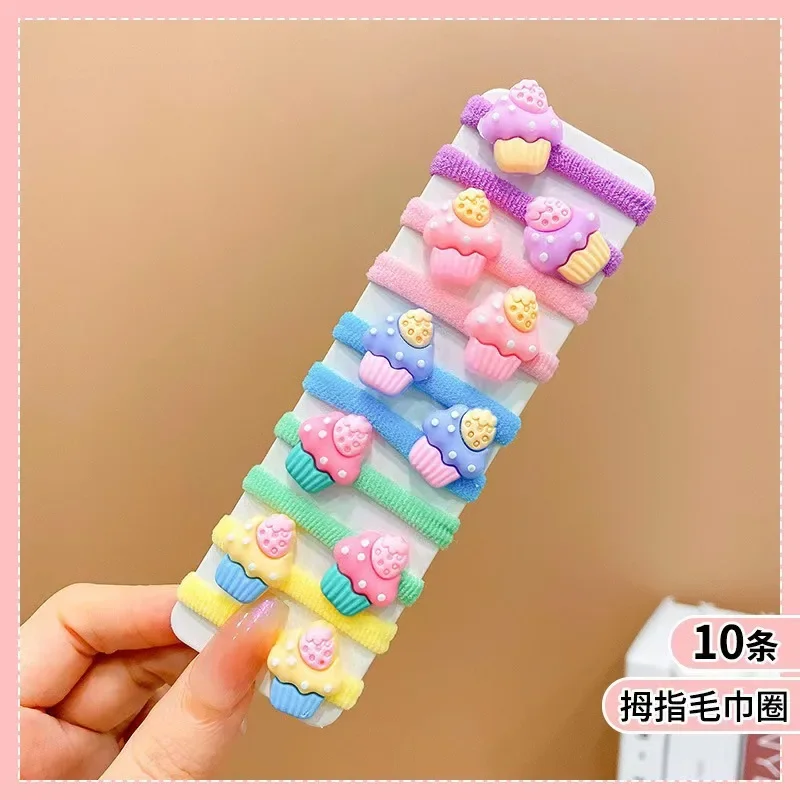 Children's Hair Bands with Small Headband Baby's Small Size Cartoon Accessories High Elasticity Tie Women's Rubber Band