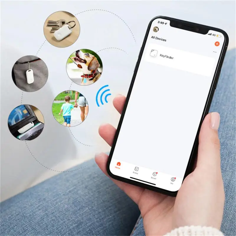 Tuya Smart Anti Lost GPS Tracker Bluetooth-Compatible Location Tracker Keychain Alarm Smart Life Remote Control