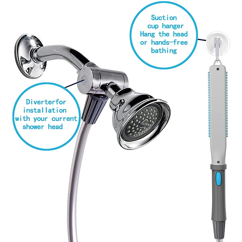 Pet Shower Sprayer Attachment Dog Shower Head Accessories Dog Brush for Fast and Easy at Home Cleaning bath showerhead