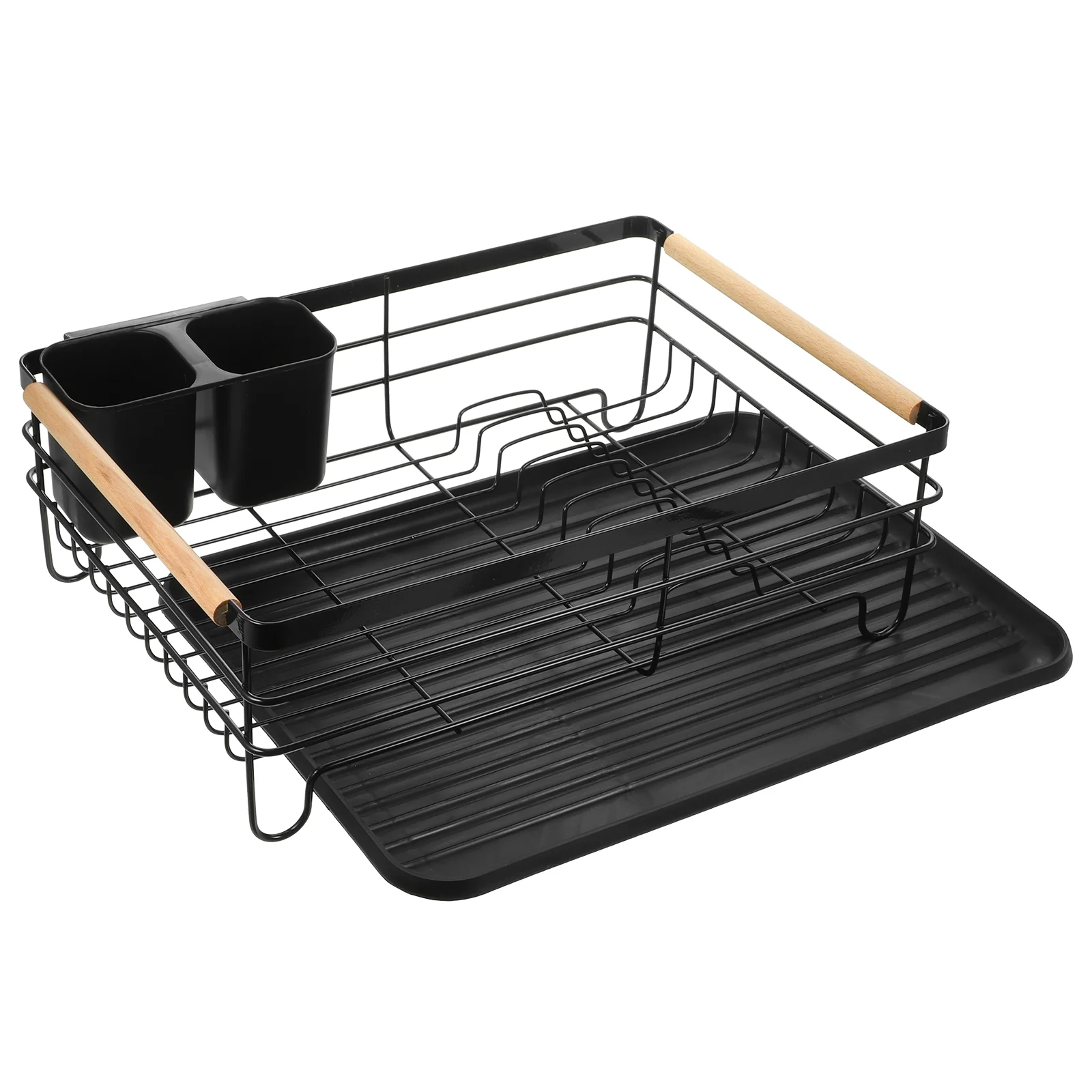 Dish Drying Rack Tableware Dishes Drainer Kitchen Sink Metal Plate Take Water Racks