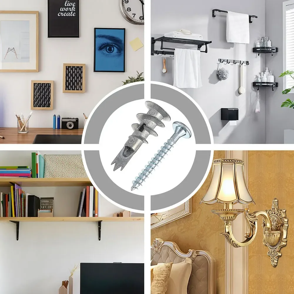 pces parafusos util criativo pratico gesso fixacoes drywall ancoras parafusos ancora casa 03