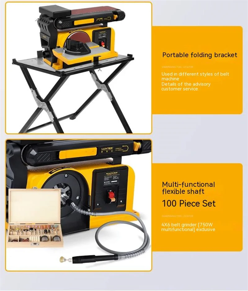 Se815c5a028464820b86ae452047a2f80f 550W/750W Abrasive Belt Sanding Machine Woodworking High-Power Electric 220V Sandpaper Polishing Machine 0-45° Angle Adjustable Mallzona