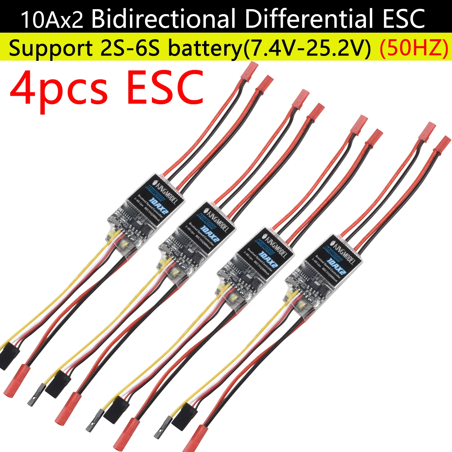 Dual-Way Bidirectional Brushed ESC Control for RC Vehicles with 180 to 795 Brushed Motors