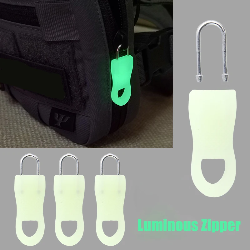 Luminous Detachable Pull-tab Zipper Head Accessories Pull-down Backpack Jacket Universal Zipper Head Buckle