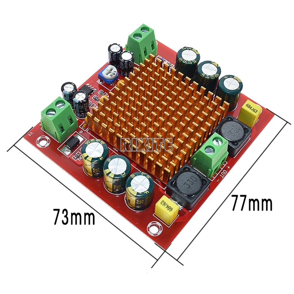 150W Mono Channel Digital Power Audio Amplifier Board TPA3116DA TPA3116 D2 Class D Sound Amplifier Board XH-M544 DC 12V 24V - 5