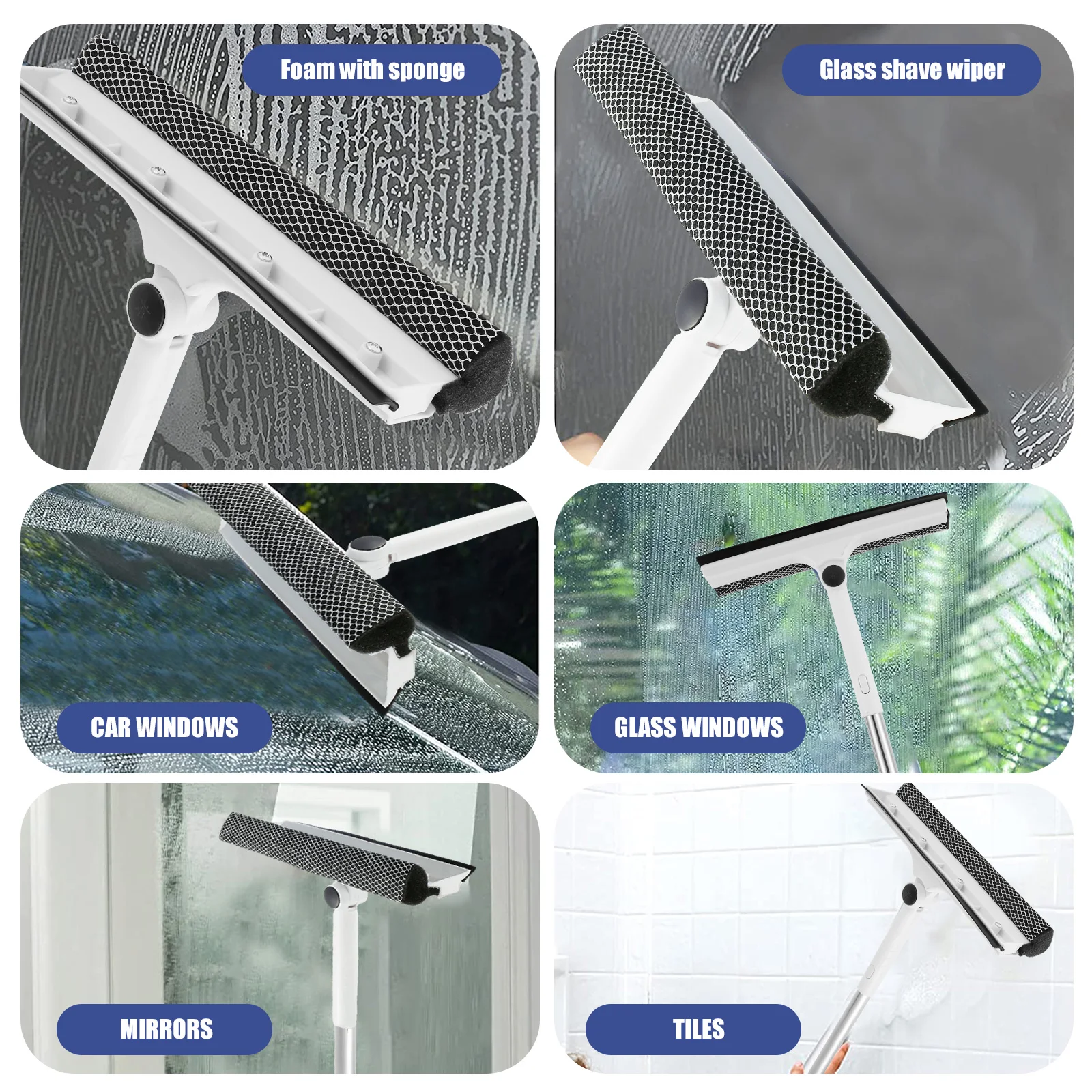 1PC Glass Squeegee Tile Squeegee for Shower Window Squeegee Cleaner  Scrubber