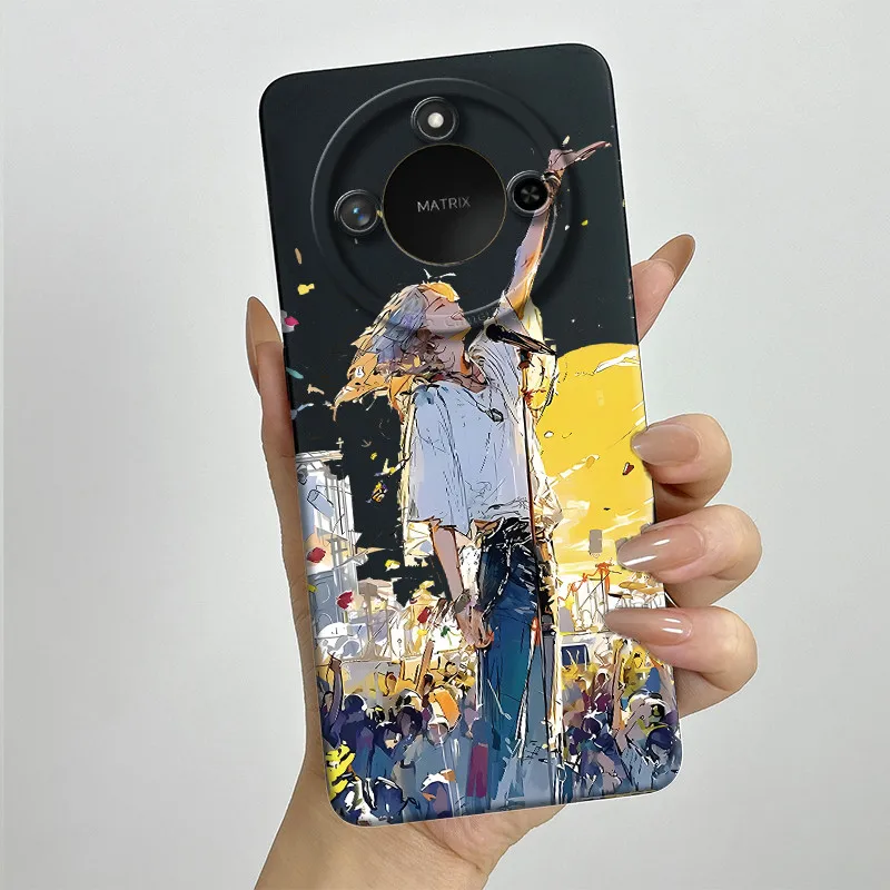 Sweet Painted Silicone Phone Case - Fashion Cartoon Design, Protective & Stylish
