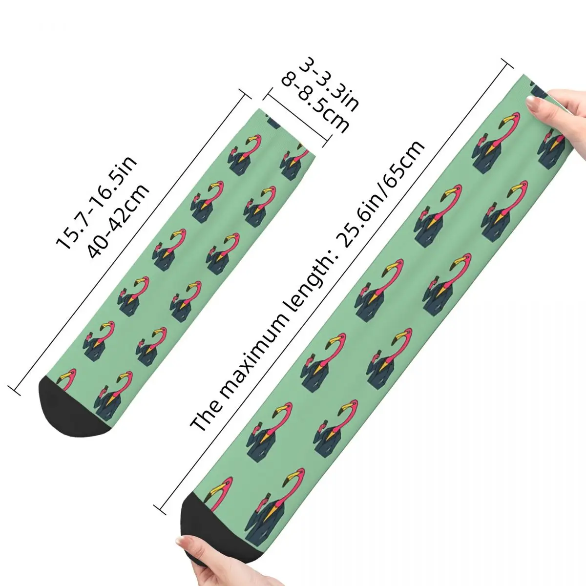 Office Flamingo sockings Long Socks Harajuku Comfortable Breathable Happy Gift sockings For Unisex
