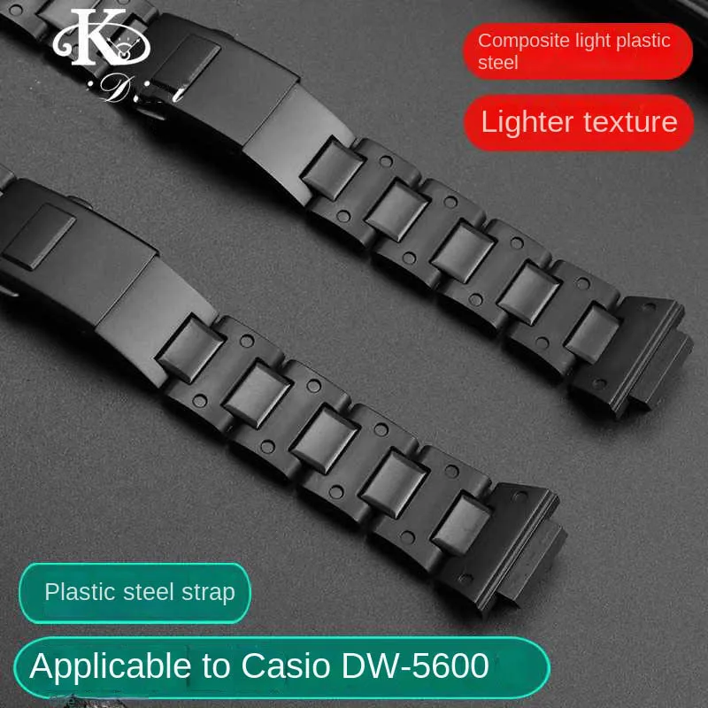 

Black plastic steel watchband High quality men's watch strap For Casio G-SHOCK DW5600 GW-M5610 GA-2100 DW-6900 series Bracelet