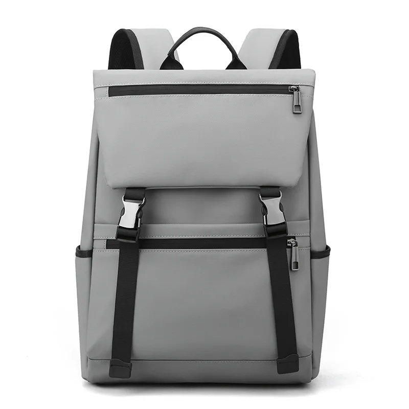 Oxford Cloth Pure Color Backpack Bag Bag Computer Bag Business Commuter Shoulders High School Students