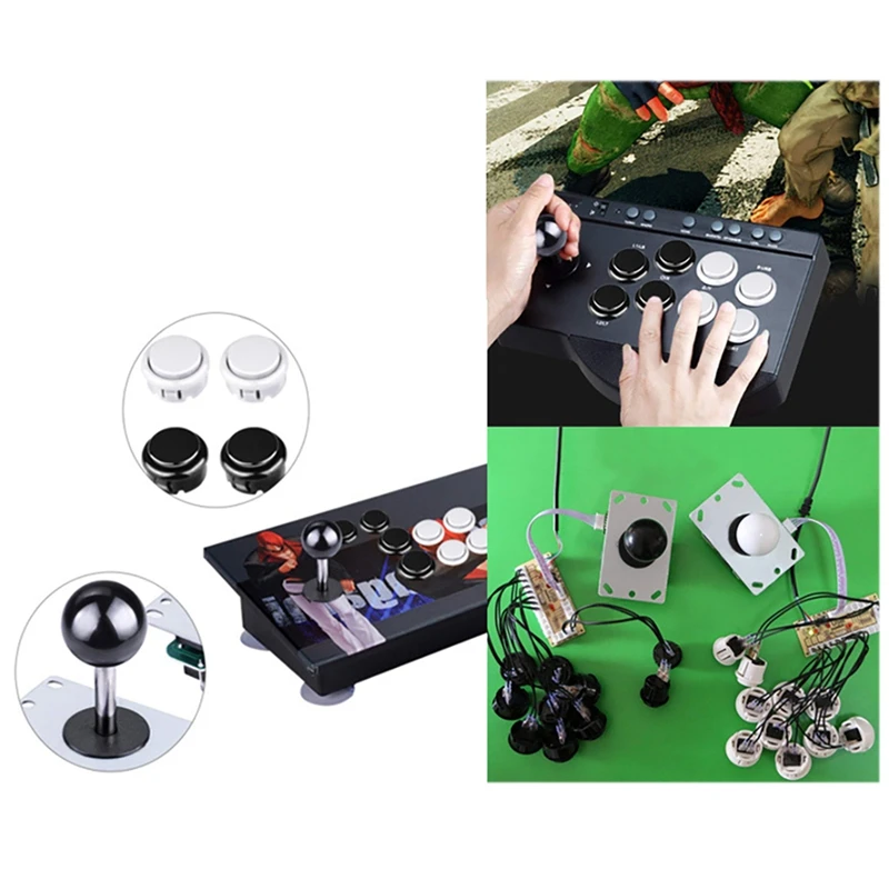 2-Person Arcade DIY Kit USB Encoder To PC Joystick + Arcade Button Suitable For Arcade Joystick Electronic Game Parts
