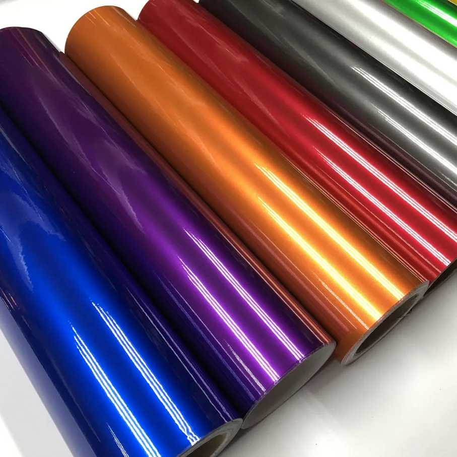 50X600Cm Blu Grigio Rosso Metallizzato Lucido Glitter Wrap Sticker Per Car Wrapping Decal Glossy Candy Vinyl Film Con Bubble Air Free